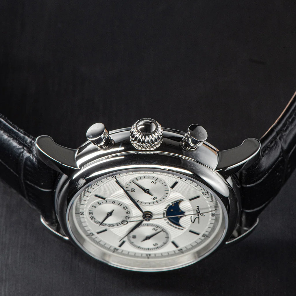 SUGESS Pilot Mechanical Chronograph Moonphase Calendar Watch ST1908