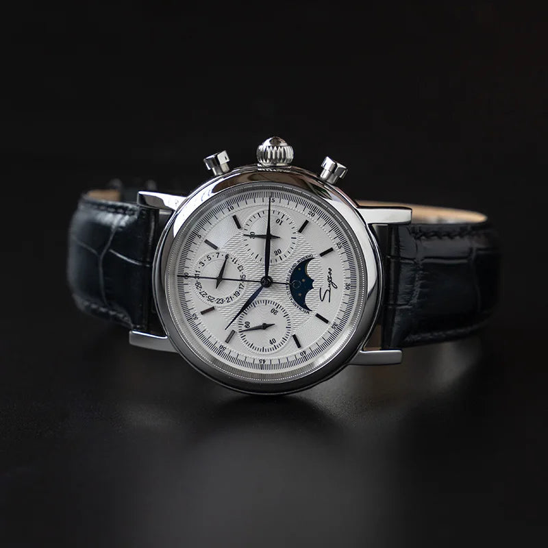 SUGESS Mechanical Chronograph Moonphase Calendar Watch ST1908