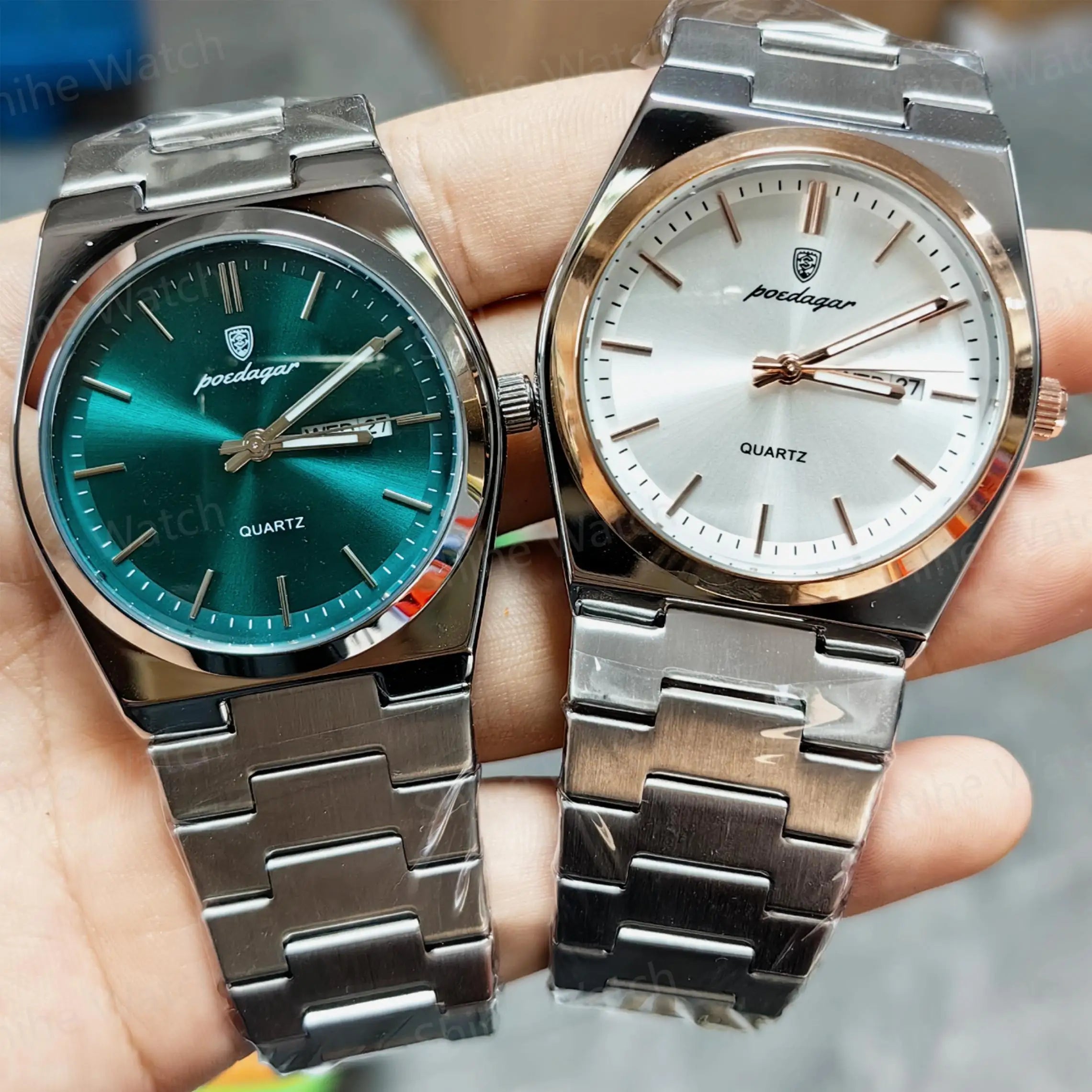 POEDAGAR Fashion Swiss Style Quartz Men's Watch Stainless Steel Chronograph 930