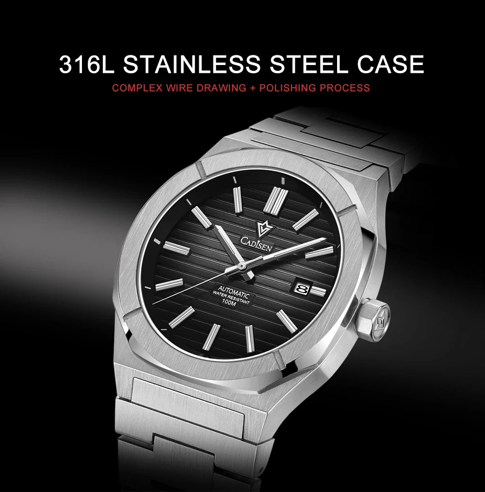 CADISEN Automatic Mechanical Diver Watch Sapphire Crystal C8200MWWU