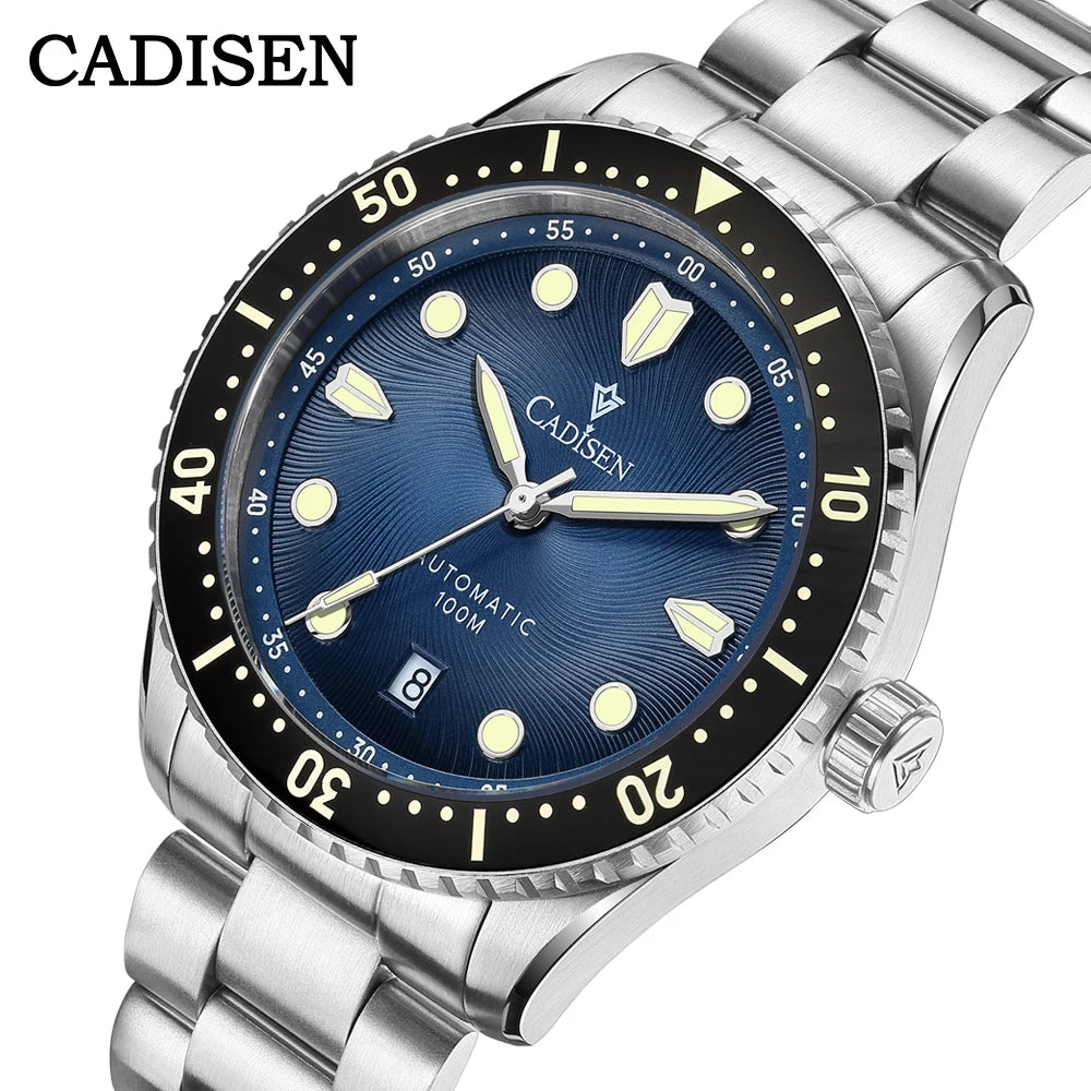 CADISEN Automatic Mechanical Luminous Watch Mineral Glass 8245