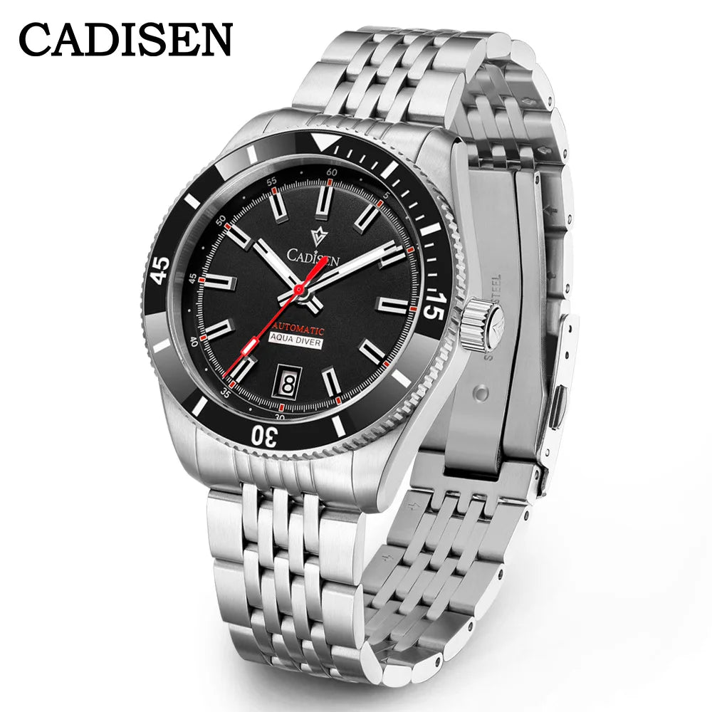 CADISEN Automatic Mechanical Ceramic Bezel Watch NH35A C8237