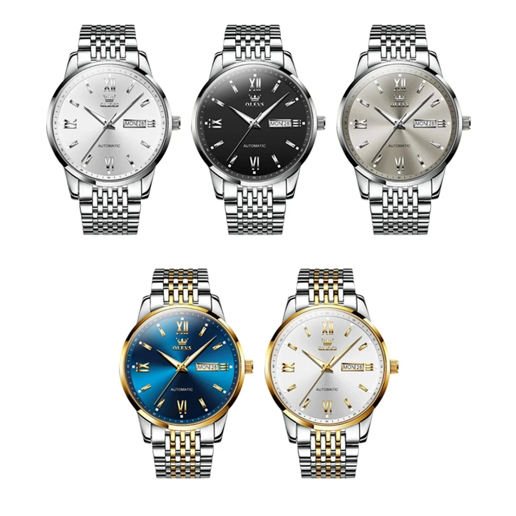 OLEVS Automatic Mechanical Stainless Steel Sport Watch 6777