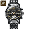 OLEVS Automatic Mechanical Tourbillon Stainless Steel Watch 6607