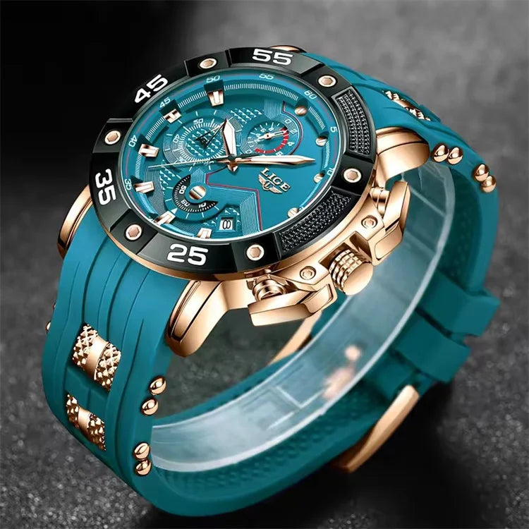 LIGE Men's Chronographic Stainless Steel Luxury Watch 89195