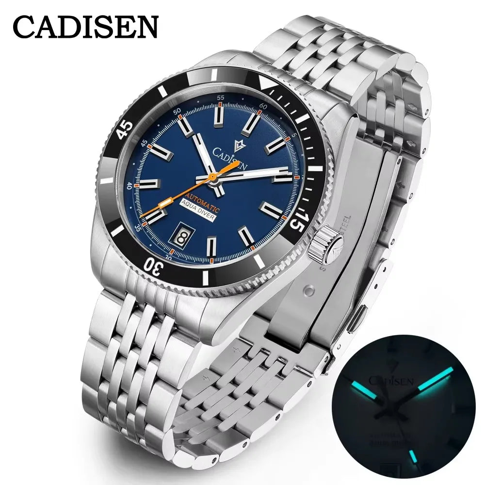 CADISEN Automatic Mechanical Ceramic Bezel Watch NH35A C8237
