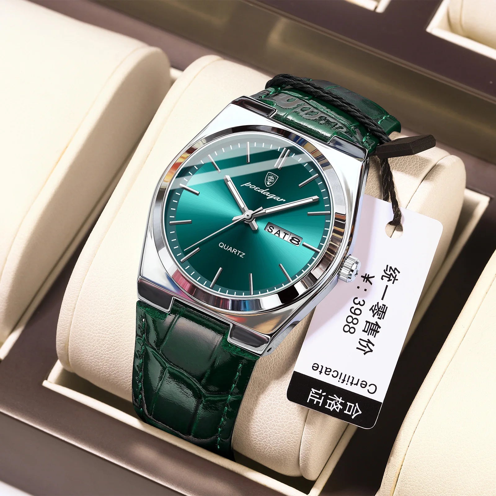 POEDAGAR Fashion Swiss Style Quartz Men's Watch Stainless Steel Chronograph 930