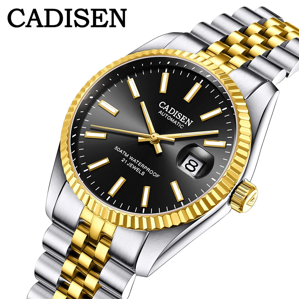CADISEN Luxury Automatic Mechanical Stainless Steel Watch 8053