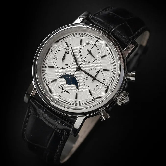 SUGESS Mechanical Chronograph Moonphase Calendar Watch ST1908