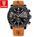 POEDAGAR Sport Chronograph Quartz Watch 44mm P988