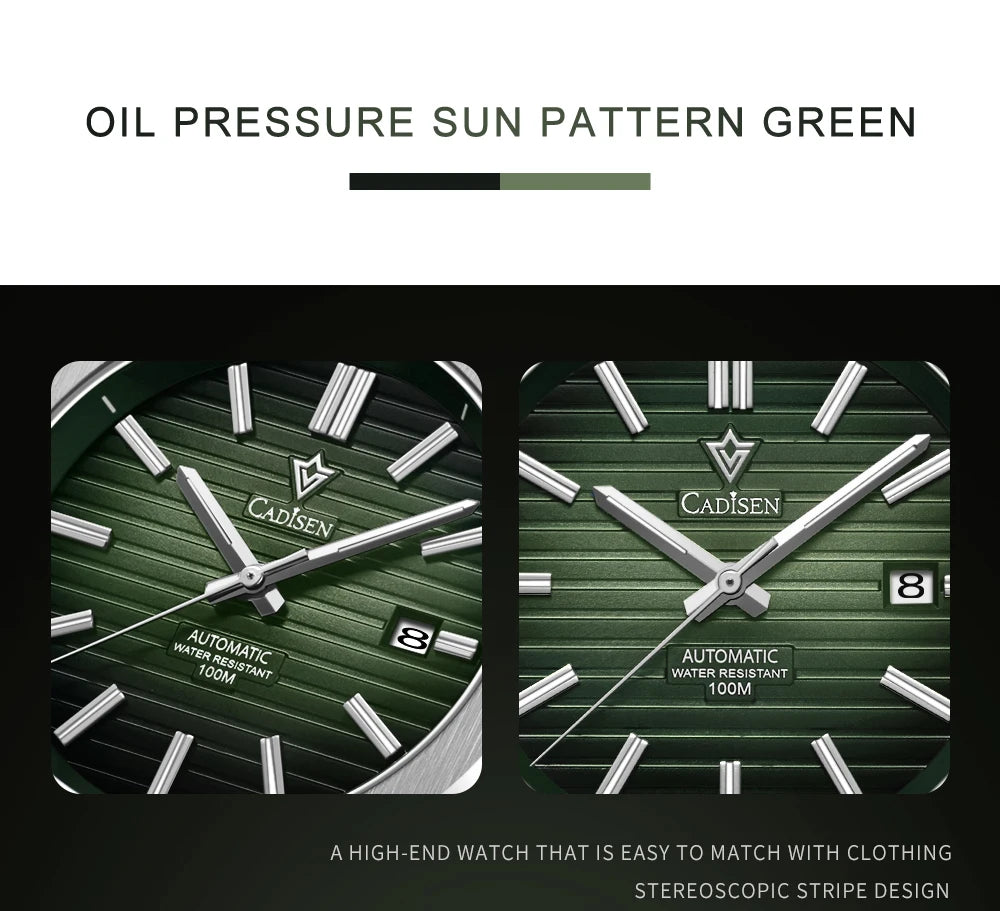 CADISEN Automatic Mechanical Diver Watch Sapphire Crystal C8200MWWU