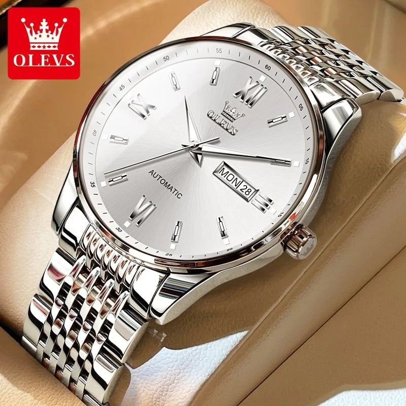 OLEVS Automatic Mechanical Stainless Steel Sport Watch 6777