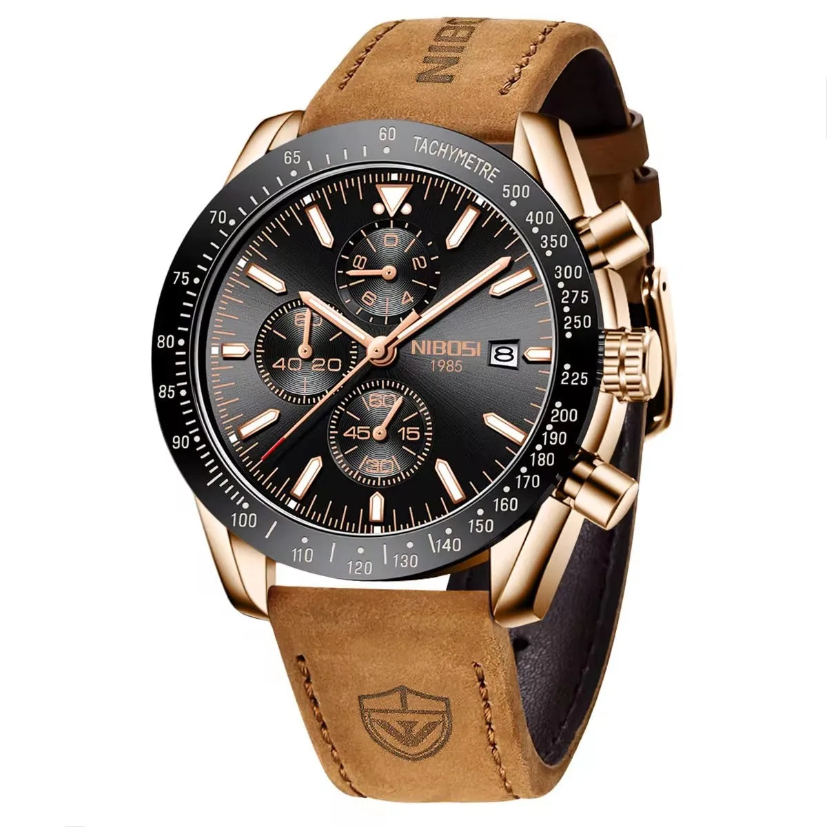POEDAGAR Sport Chronograph Quartz Watch 44mm P988