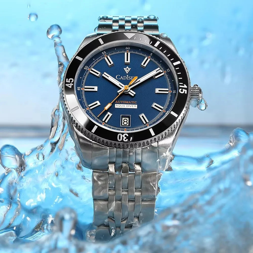 CADISEN Automatic Mechanical Ceramic Bezel Watch NH35A C8237