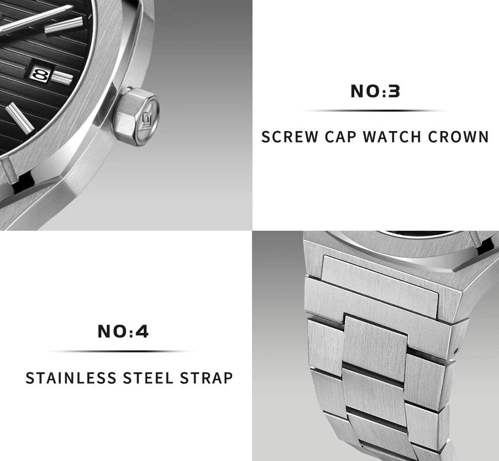 CADISEN Automatic Mechanical Diver Watch Sapphire Crystal C8200MWWU