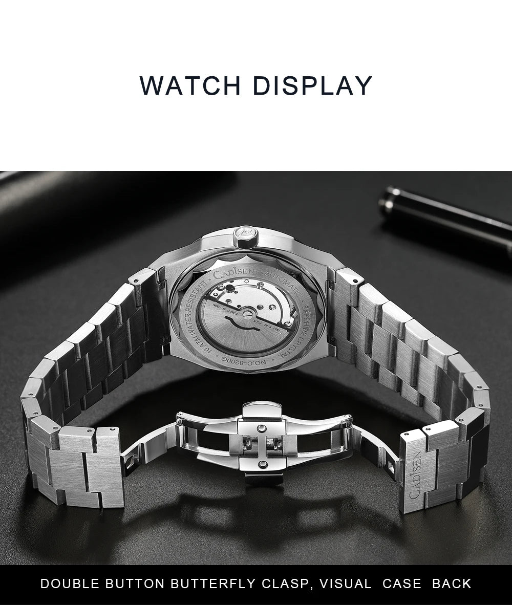 CADISEN Automatic Mechanical Diver Watch Sapphire Crystal C8200MWWU