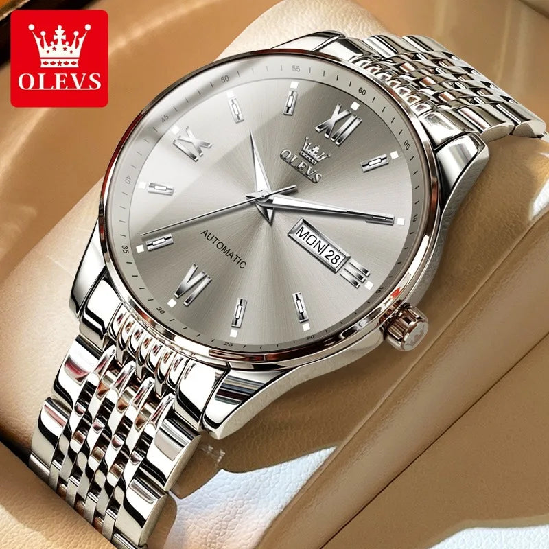 OLEVS Automatic Mechanical Stainless Steel Sport Watch 6777