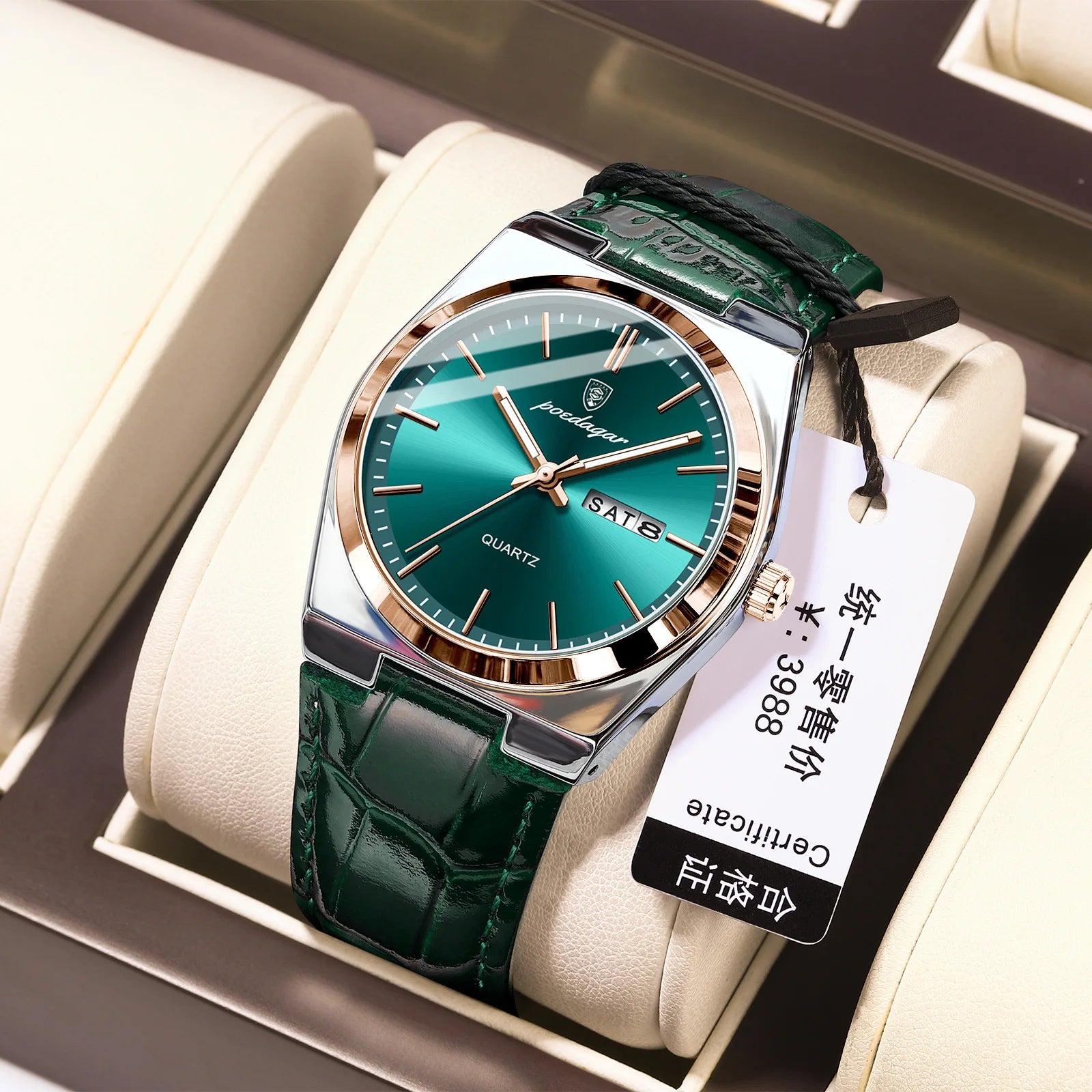 POEDAGAR Fashion Swiss Style Quartz Men's Watch Stainless Steel Chronograph 930