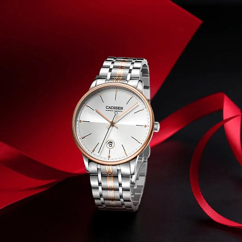 CADISEN Automatic Mechanical Stainless Steel Watch 8166M
