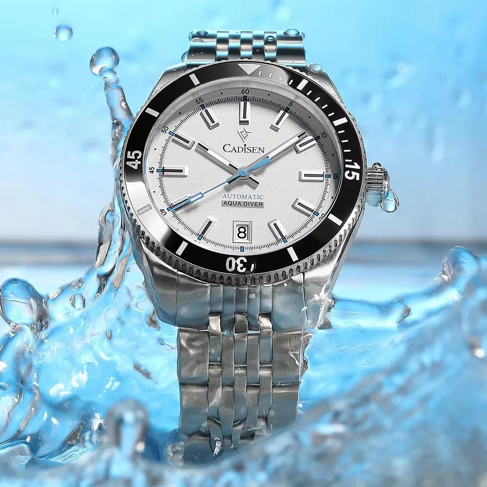 CADISEN Automatic Mechanical Ceramic Bezel Watch NH35A C8237