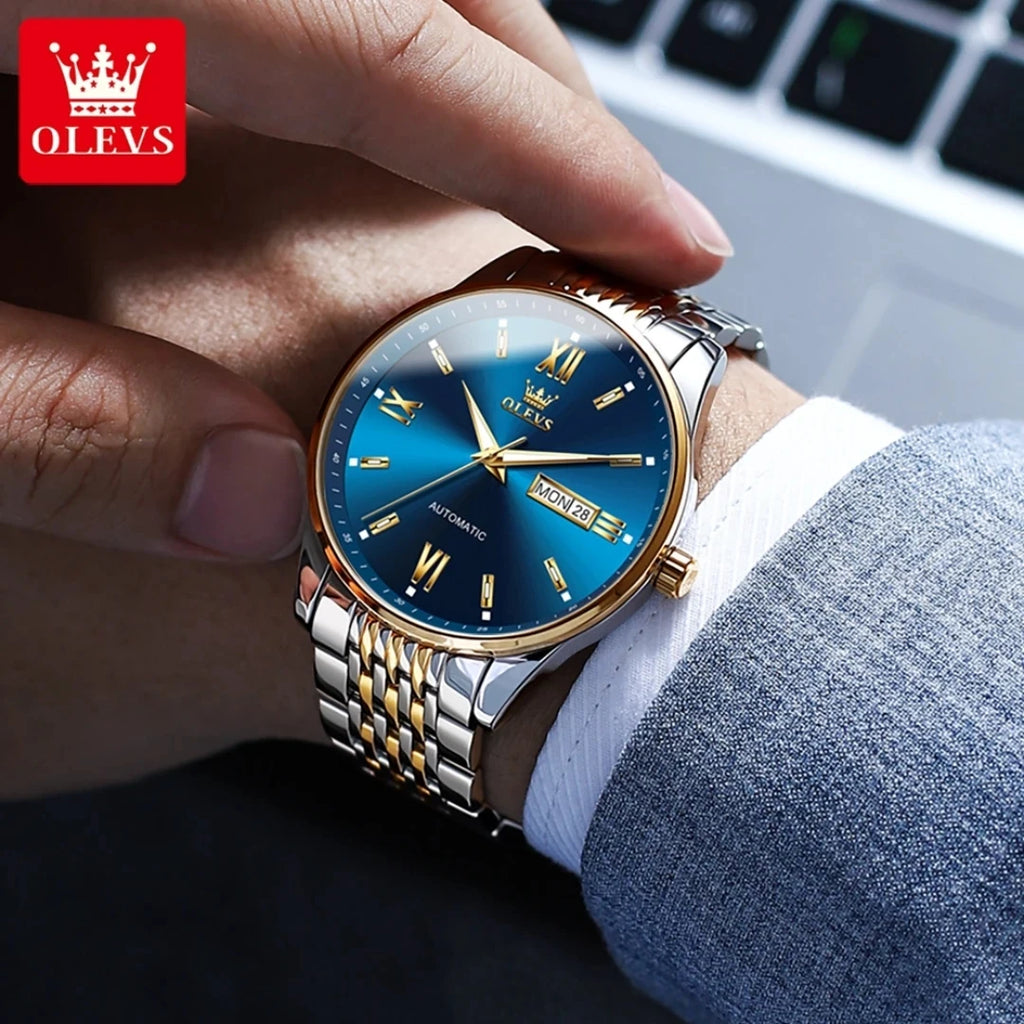OLEVS Automatic Mechanical Stainless Steel Sport Watch 6777