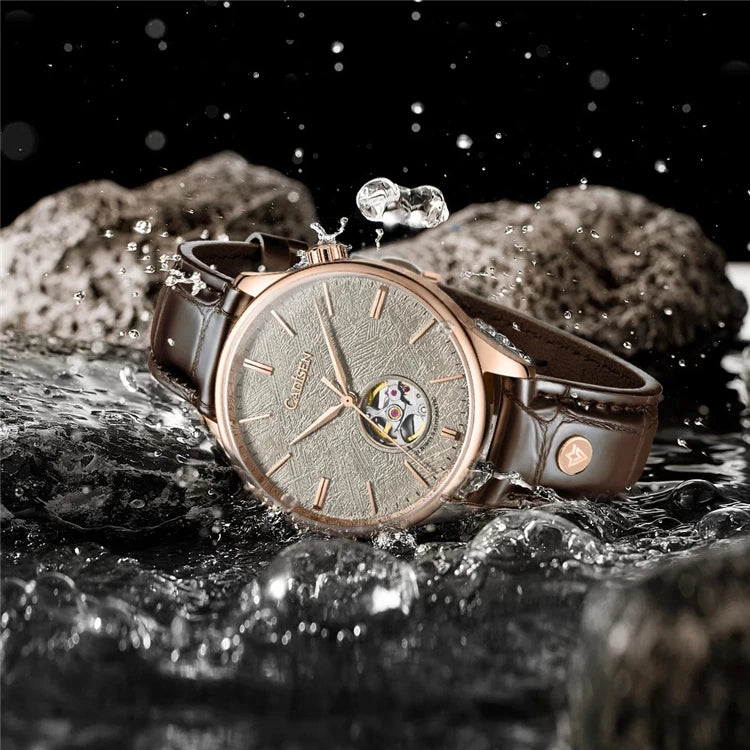 CADISEN Mechanical Automatic Meteorite Dial Watch MIYOTA 82S0