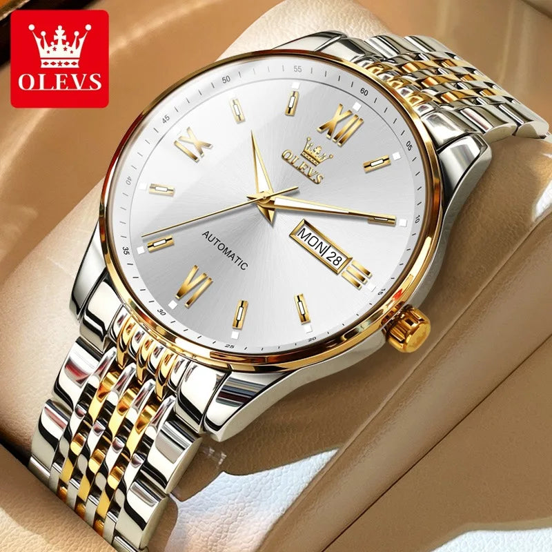 OLEVS Automatic Mechanical Stainless Steel Sport Watch 6777