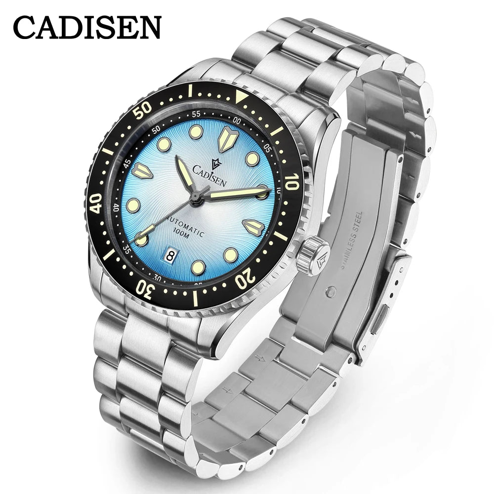 CADISEN Automatic Mechanical Luminous Watch Mineral Glass 8245