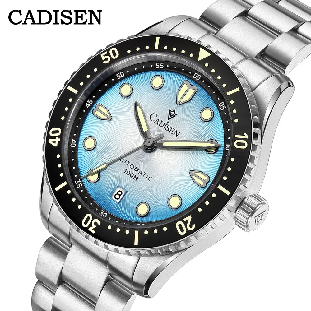CADISEN Automatic Mechanical Luminous Watch Mineral Glass 8245