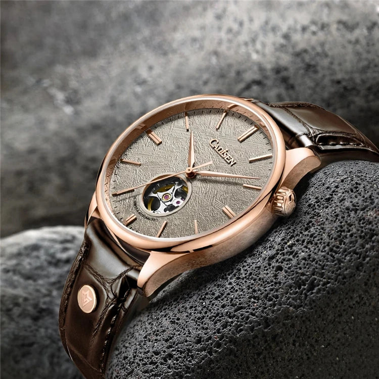 CADISEN Mechanical Automatic Meteorite Dial Watch MIYOTA 82S0