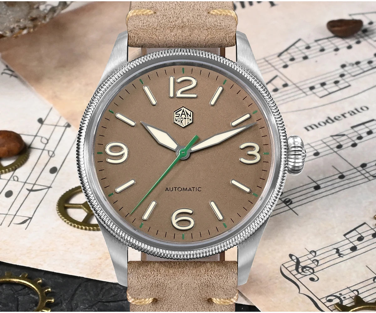 SAN MARTIN NH35 Pilot Automatic Watch 38.5mm SN0033-1