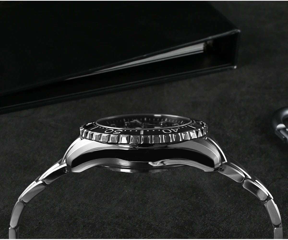 SAN MARTIN Automatic Diver Watch Enamel Dial 300m SN0009GD