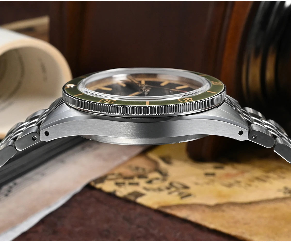 SAN MARTIN Vintage Distressed Automatic Dive Watch NH35 SN0116