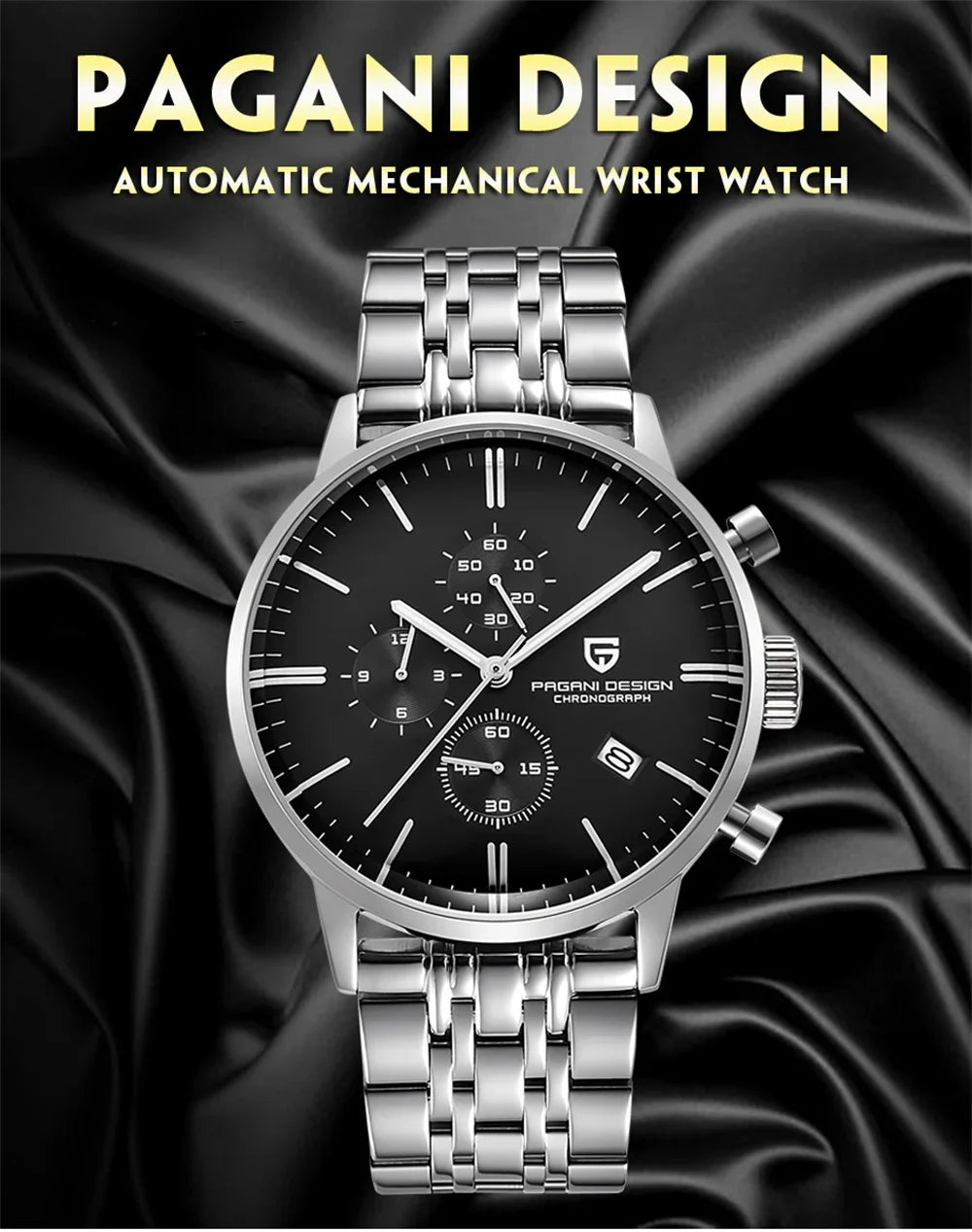 PAGANI DESIGN Men’s Multifunction Chronograph Quartz Watch VK67 PD-2720