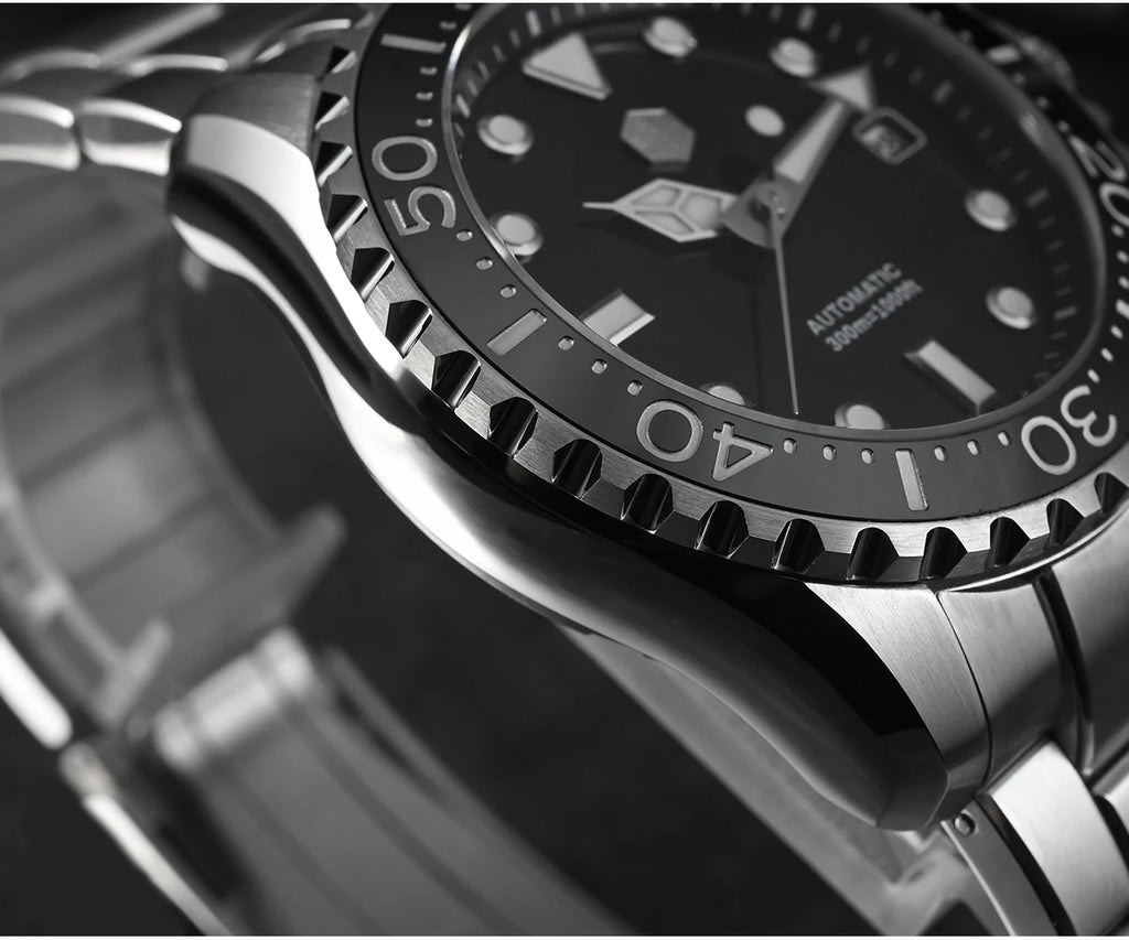 SAN MARTIN Automatic Diver Watch Enamel Dial 300m SN0009GD