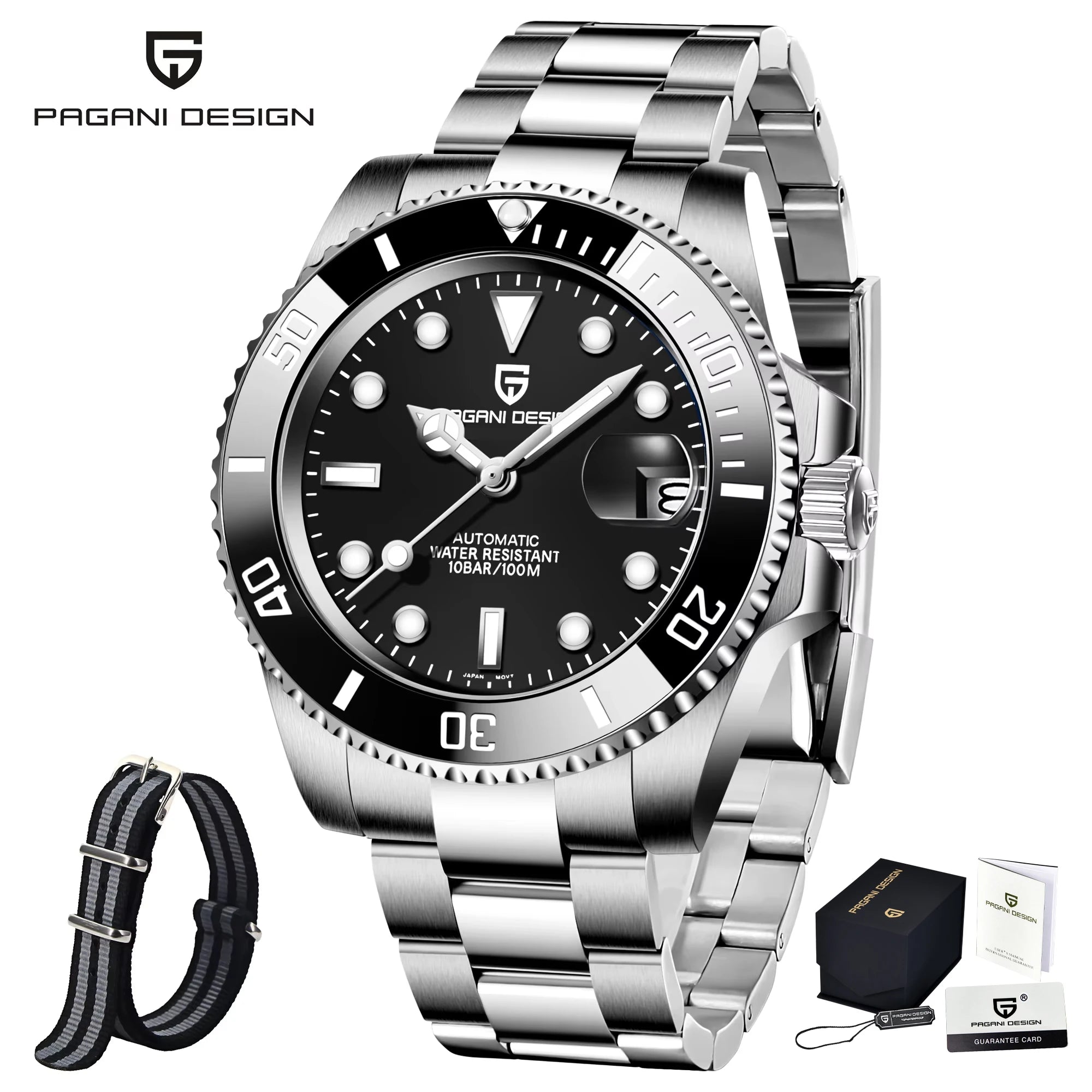 PAGANI DESIGN NH36 Automatic Mechanical Sport Watch 2025 PD-1661