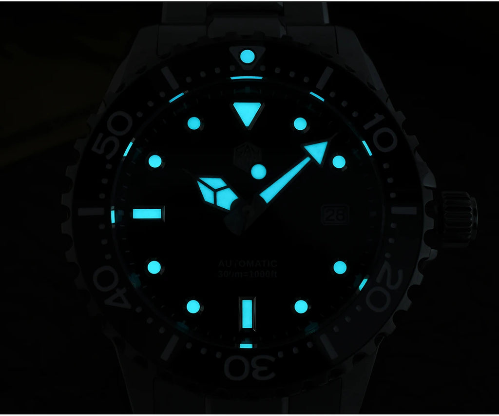 SAN MARTIN Automatic Diver Watch Enamel Dial 300m SN0009GD