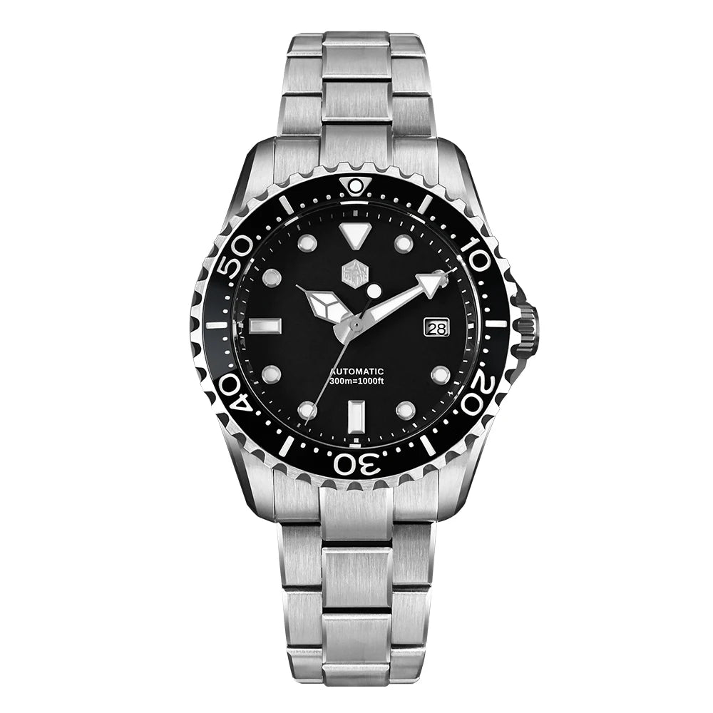 SAN MARTIN Automatic Diver Watch Enamel Dial 300m SN0009GD