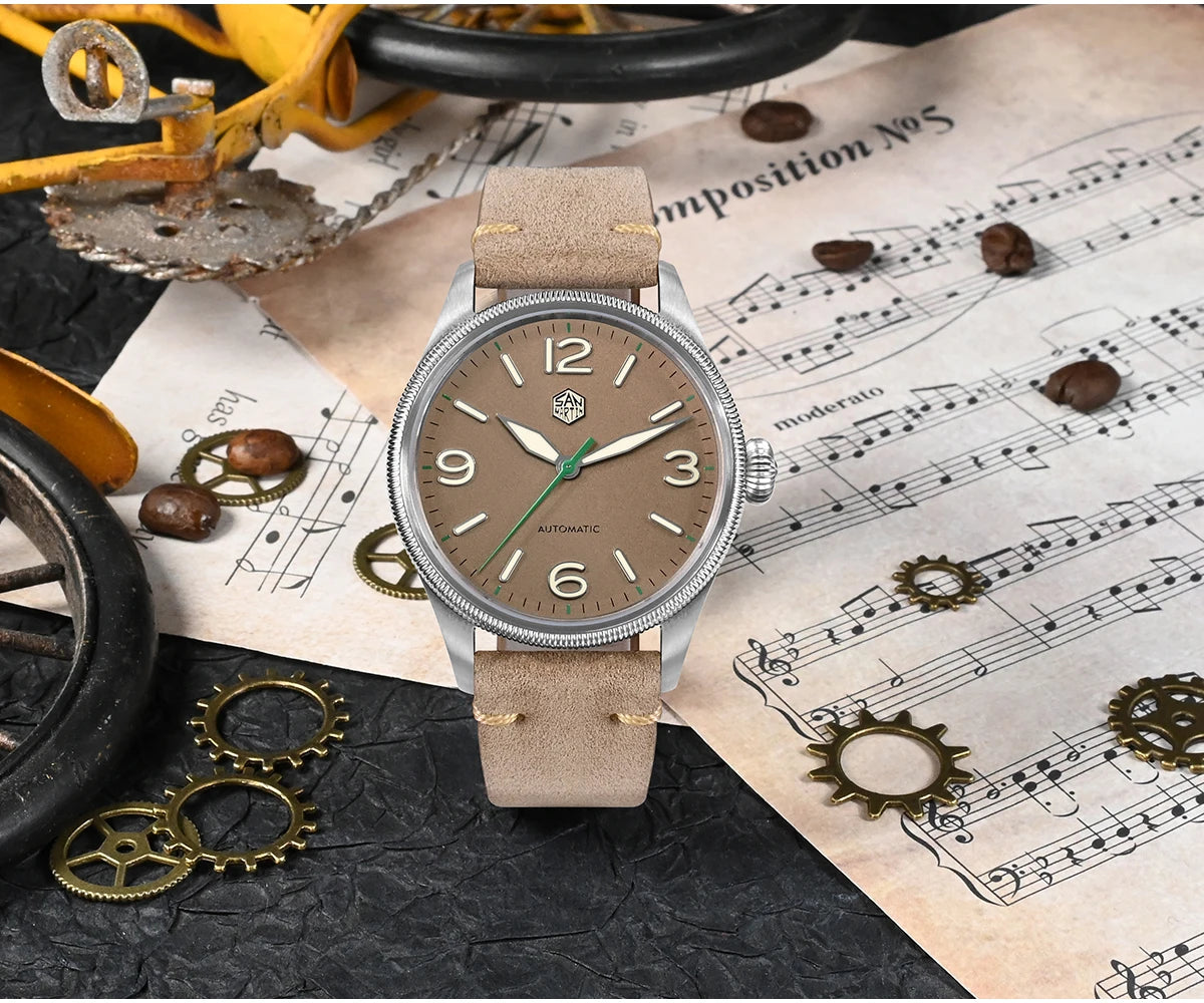 SAN MARTIN NH35 Pilot Automatic Watch 38.5mm SN0033-1