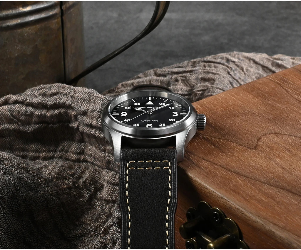 SAN MARTIN Pilot Automatic Mechanical Watch Miyota 8215 37mm