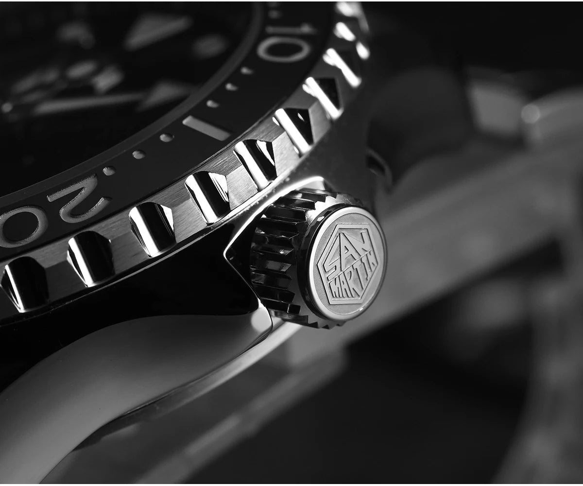 SAN MARTIN Automatic Diver Watch Enamel Dial 300m SN0009GD
