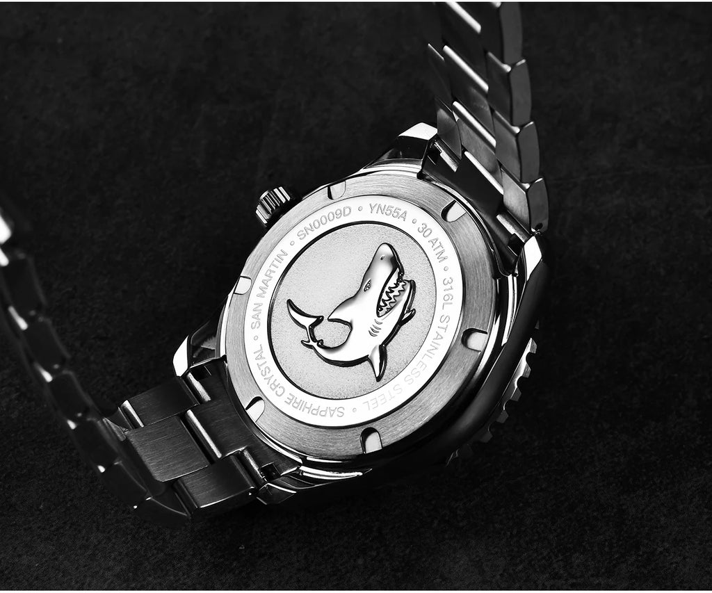 SAN MARTIN Automatic Diver Watch Enamel Dial 300m SN0009GD