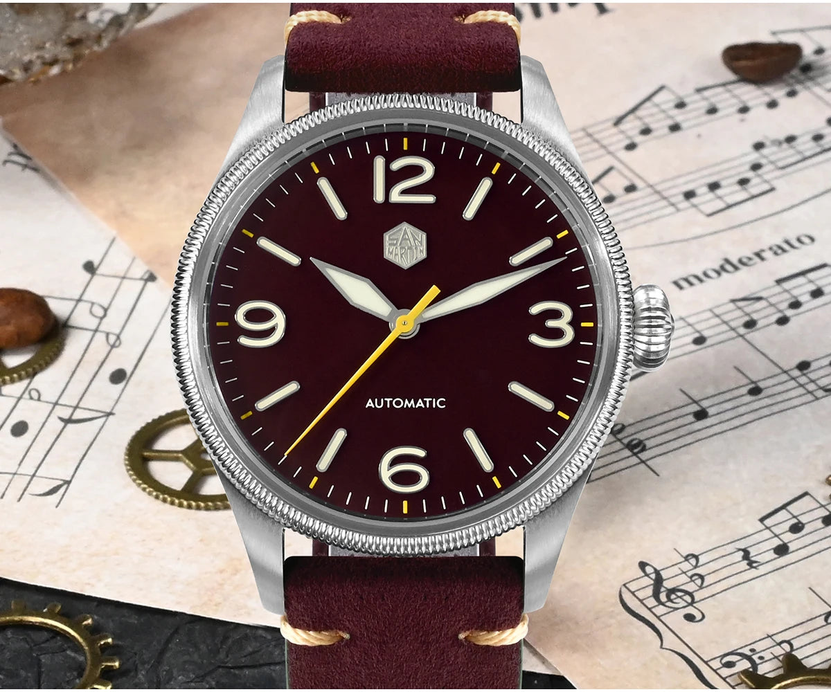 SAN MARTIN NH35 Pilot Automatic Watch 38.5mm SN0033-1