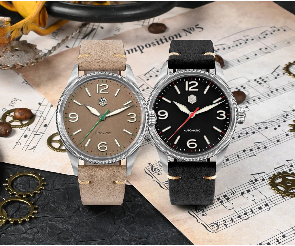 SAN MARTIN NH35 Pilot Automatic Watch 38.5mm SN0033-1