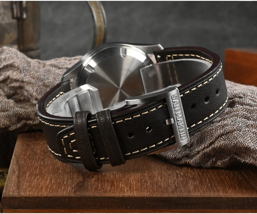 SAN MARTIN Pilot Automatic Mechanical Watch Miyota 8215 37mm