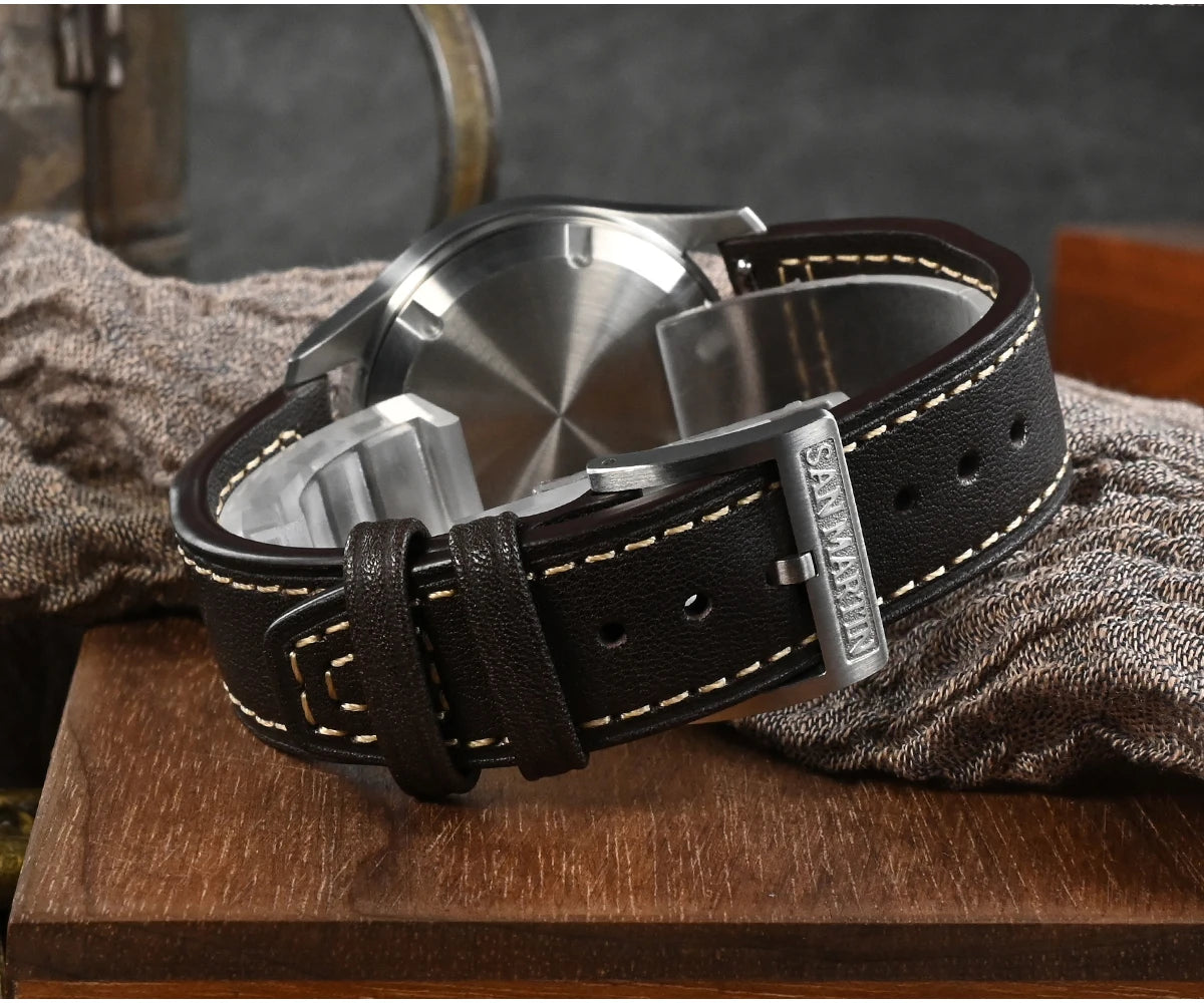 SAN MARTIN Pilot Automatic Mechanical Watch Miyota 8215 37mm