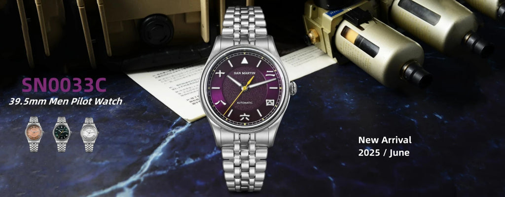 SAN MARTIN NH35 Pilot Automatic Watch 38.5mm SN0033-1