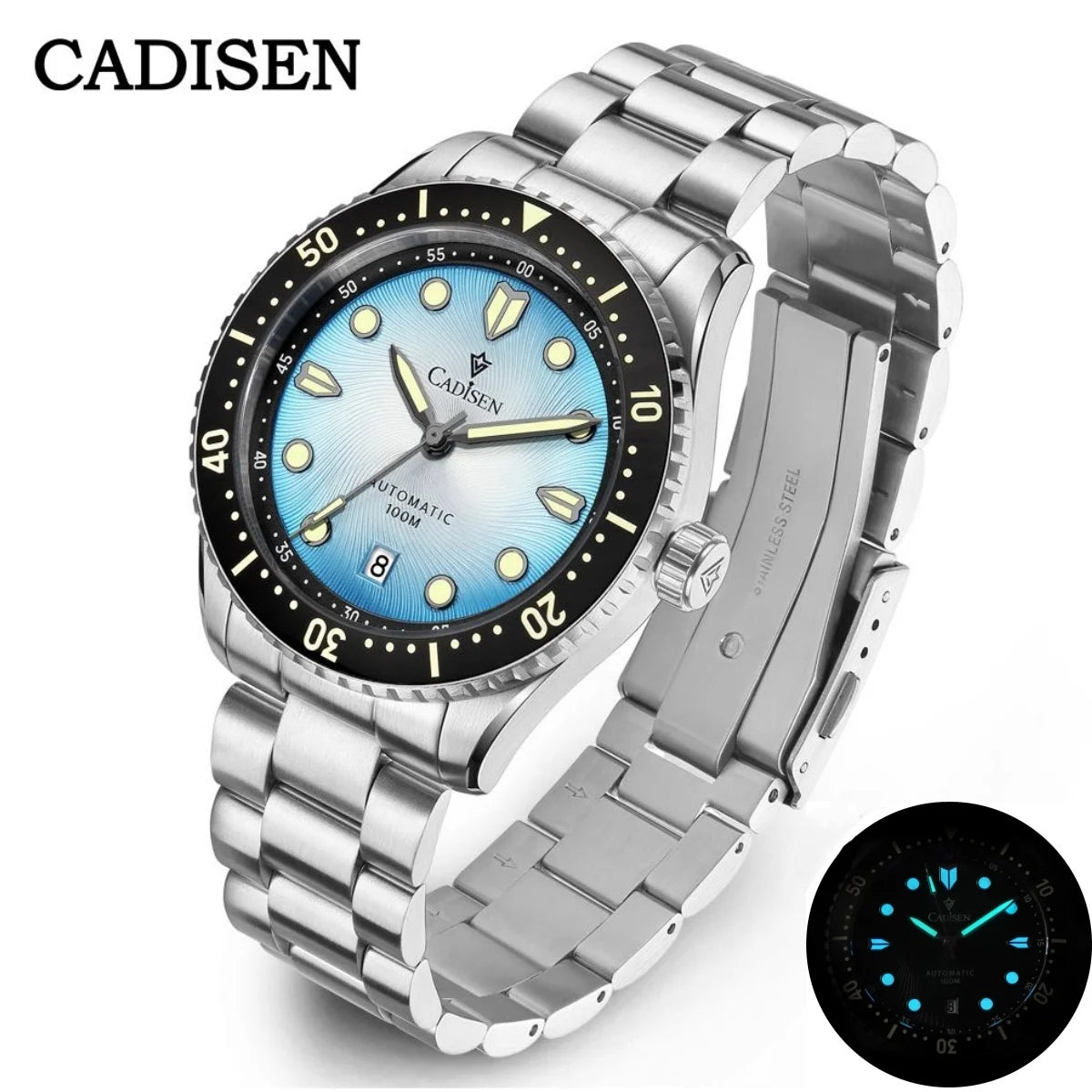 CADISEN Automatic Mechanical Sapphire Week Display Watch C8245