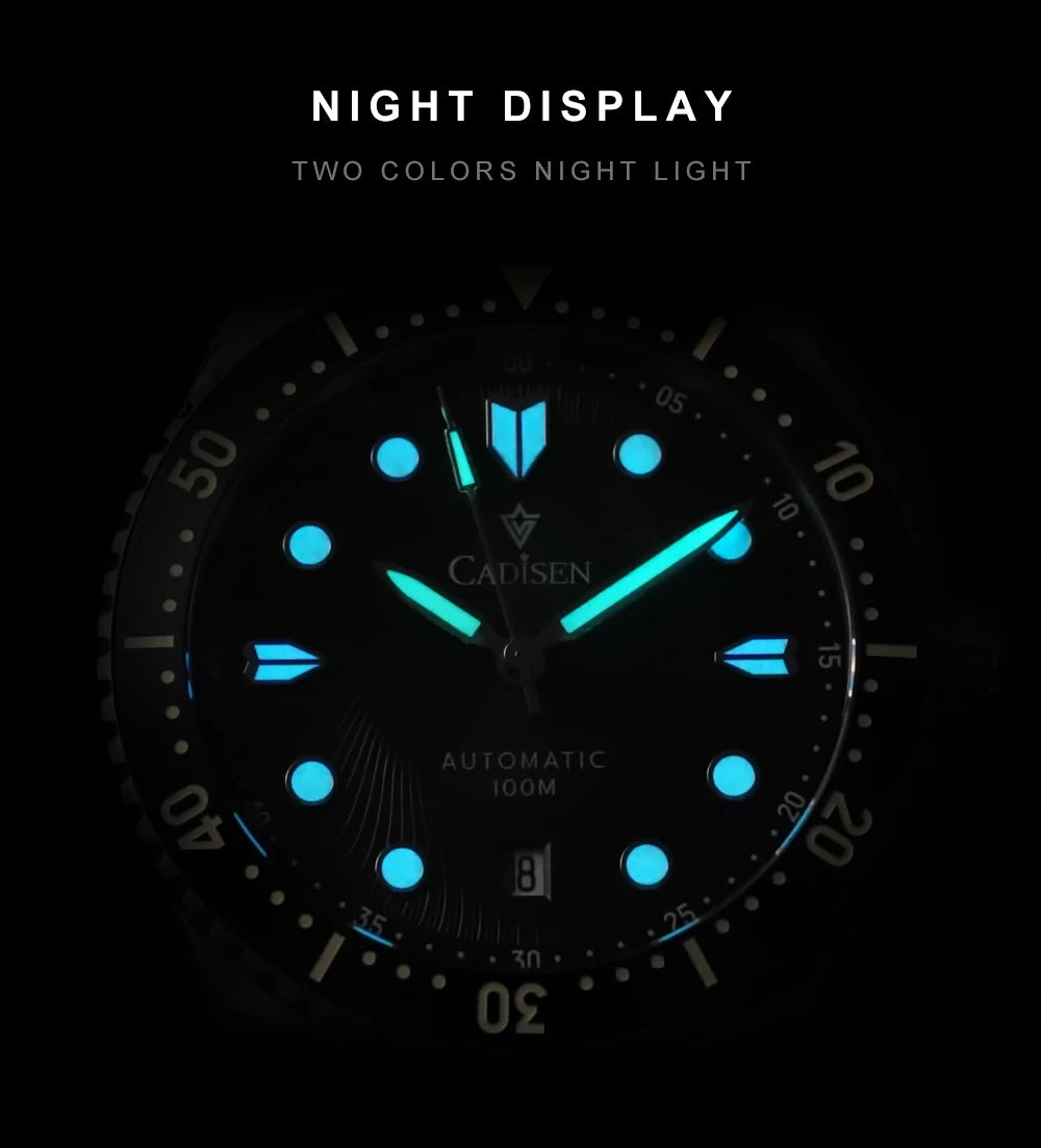 CADISEN Automatic Mechanical Sapphire Week Display Watch C8245