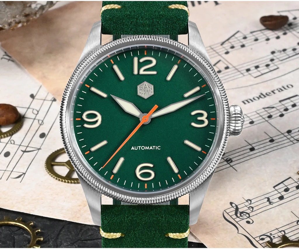 SAN MARTIN NH35 Pilot Automatic Watch 38.5mm SN0033-1